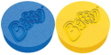 Цветные таблетки Baffy, синяя и жёлтая