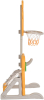 Стойка баскетбольная Жираф с кольцебросом, футбольными воротами Pituso, желтая